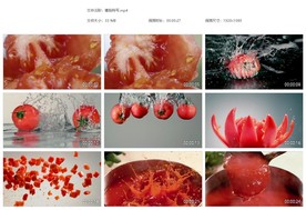 蕃茄西红柿 慢镜头高清溅水