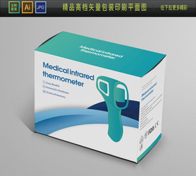 出口额温枪英文包装盒