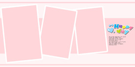 粉色相册模板 儿童摄影 女孩