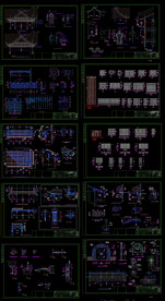 会所仿古建筑施工图