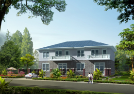 别墅环境景观设计效果图分层素材