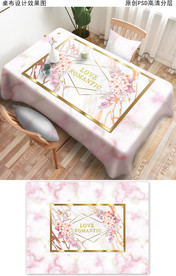 轻奢时尚桌布图案花纹