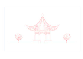 亭子线稿