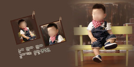 儿童写真模版  男孩 深色