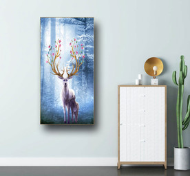 麋鹿玄关装饰画