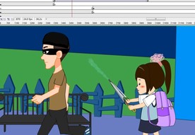 女孩遇到袭击防卫击退坏人40秒