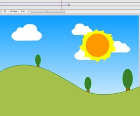 蓝天白云太阳伞升起5秒