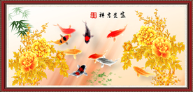 金色牡丹