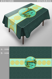 新中式桌布中国风布艺