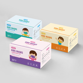 口罩包装 彩色儿童口罩