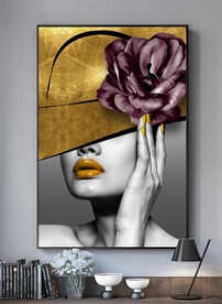 金箔美女装饰画