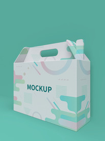 包装盒样机视图