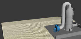 喷淋塔 离心风机效果图