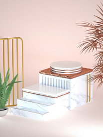 C4D小场景电商粉色小清新展示