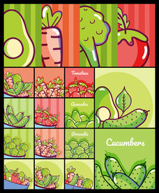 矢量果蔬卡通创意设计