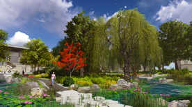 公园水系海绵城市效果图