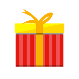 红橙色礼物盒子