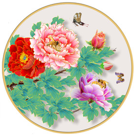 原创高清手绘牡丹装饰画