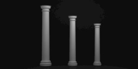 3D罗马柱模型