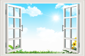 窗外蓝天风景