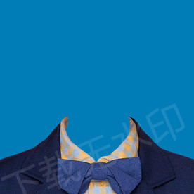 领结证件照衣服