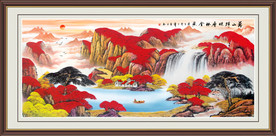 鸿运当头 聚宝盆 风水画