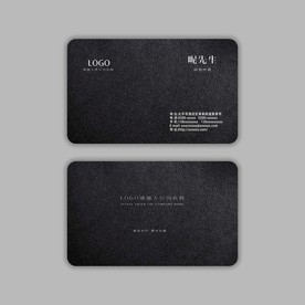 黑色纹理名片