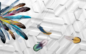 羽毛小清新奢华画 tif分层