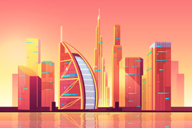 迪拜标志性建筑高楼大厦