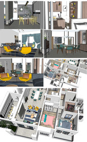 北欧风格四室无吊顶模型