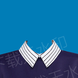 证件照蓝色衣服模板