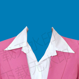 粉色西装证件照