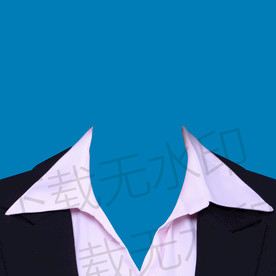 女生V领西装模板