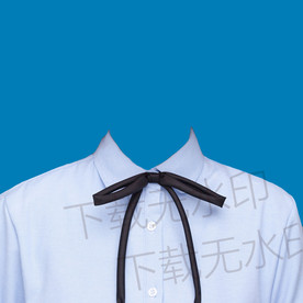 蓝色衣服衬衫证件照