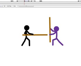 火柴人格斗动画黑色和紫色30秒