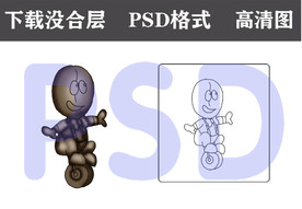 独轮车 卡通雕塑