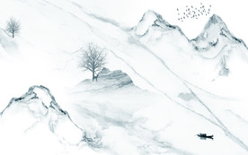 最新山水无框画 TIF分层