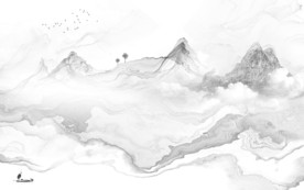 中式新款山水画 tif分层