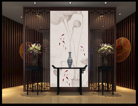 新中式荷花玄关
