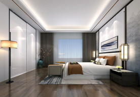 中式卧室效果图