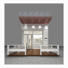 奶茶店门口效果图