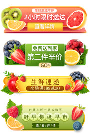 果蔬生鲜电商活动横栏胶囊