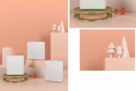 C4D产品场景展示 母婴配色