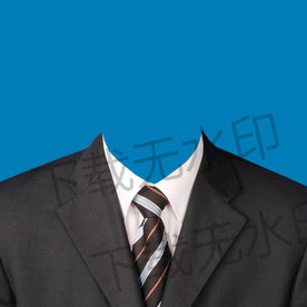 黑灰色西装模板寸照