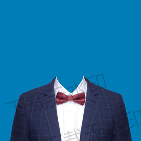 男色领结西装模板