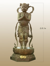 善财童子雕塑
