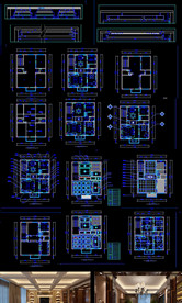家居天花CAD图纸