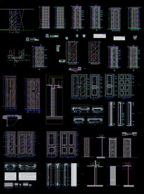 淋浴间门剖面图