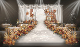 秋色香槟色婚礼效果图