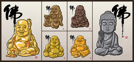 矢量手绘罗汉系列